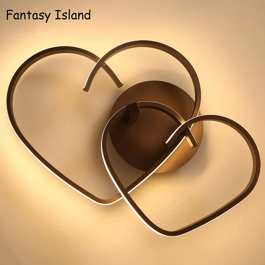 Креативный светодиодный потолочный светильник в форме сердца для гостиной