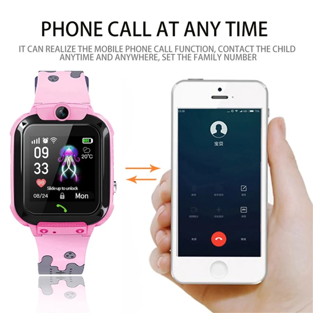 Q15 New kids Tracker Watch Smart LBS Waterproof Camera IOS Android Multifunction Digital childern Wristwatch Gift | Электроника