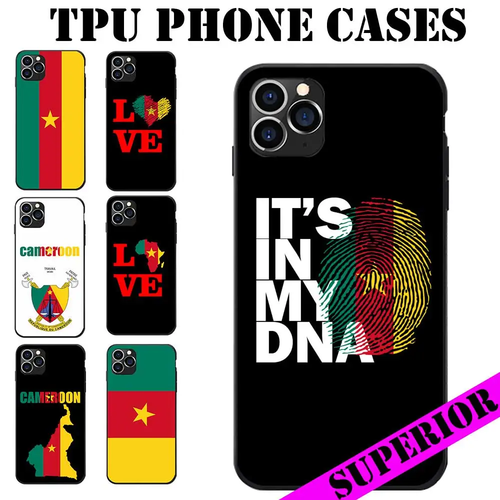 

Cameroon National Flag Theme Soft TPU Phone Cases Cover For iPhone 6 7 8 S XR X Plus 11 12 Mini Pro Max