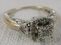 vintage white diamond engagement wedding anniversary womens set ring size 6 10