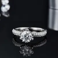 Blooming Moissanite Masterpiece Flower Ring 3