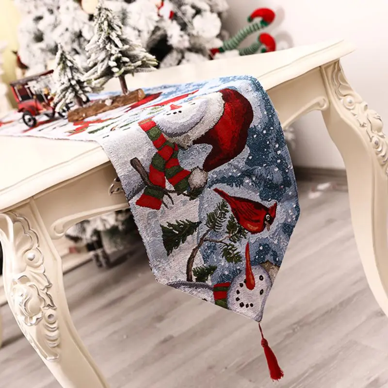 

Knitted Christmas Table Runner Holiday Table Runners 75 Inches Table Decorations Xmas Party & Everyday Use