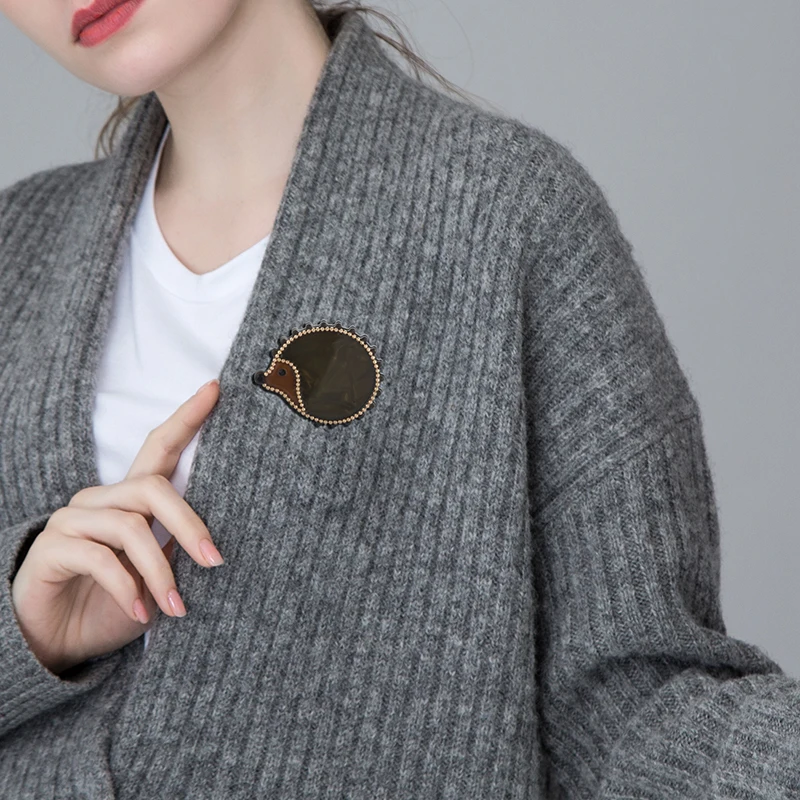 Funmor Kawaii Ежик Броши украшение бисером акриловые Заколки ювелирные изделия