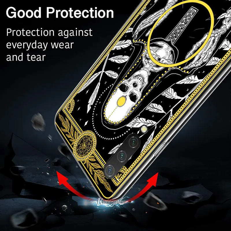 

Tarot Skull Art for Xiaomi Mi11 10T Note10 Ultra 5G 9 9T SE 8 A3 A2 6X Pro Play F1 Lite 5G Transparent Phone Case