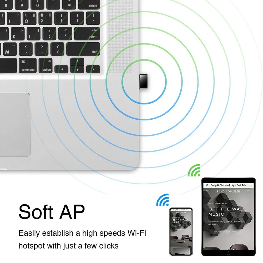 Беспроводной AC600Mbps USB WiFi5 адаптер 5G/2 4 ГГц Wi Fi для настольных ПК/ноутбук нано