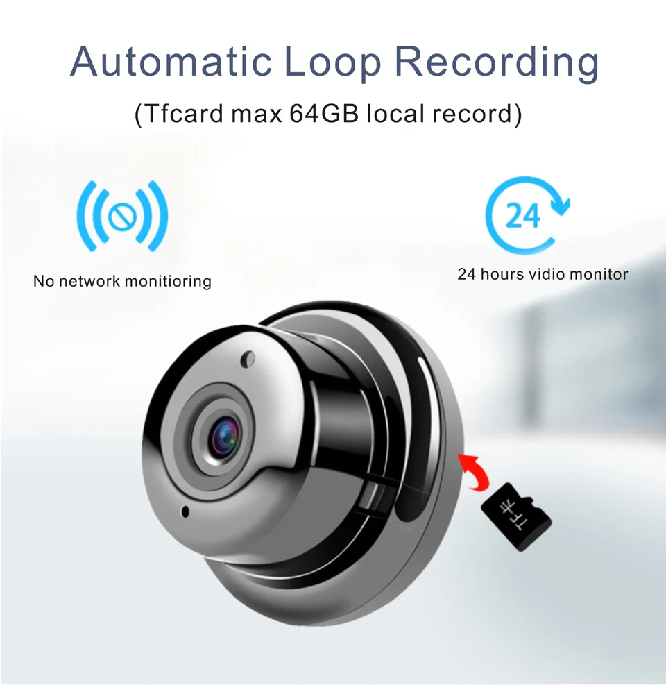 Мини ip-камера Wifi 2.0MP HD CCTV IR ночное видение Обнаружение движения маленькая беспроводная микро камера Детский Монитор P2P Домашняя безопасность