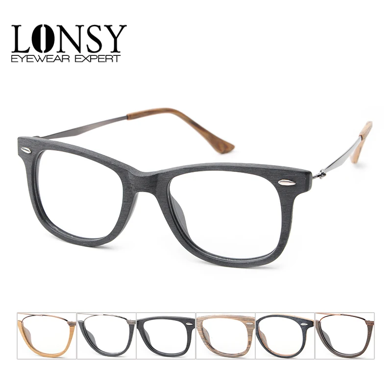 

LONSY Retro Acetate Glasses Frame For Women Square Eyeglasses Frame Brand Design Optical Eyewear Men Oculos De Grau RRC2140