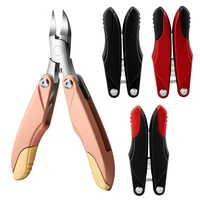 2020 newest fold nail art cuticle nipper clipper edge cutter manicure scissor plier portable tool pedicure toenail ingrown