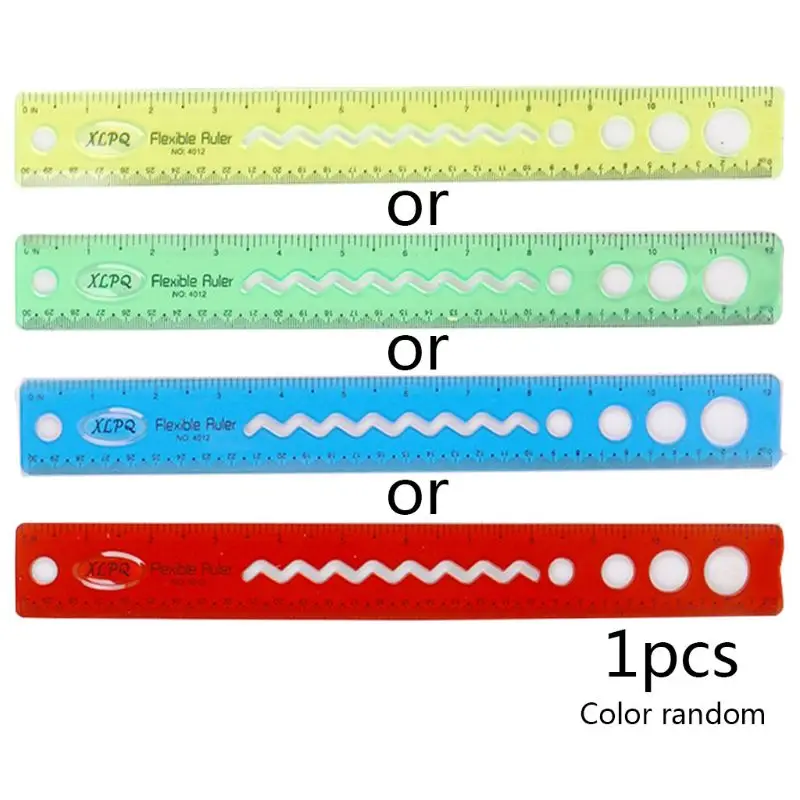 Мягкая Линейка 30 см разноцветная Гибкая креативная канцелярская линейка офисные