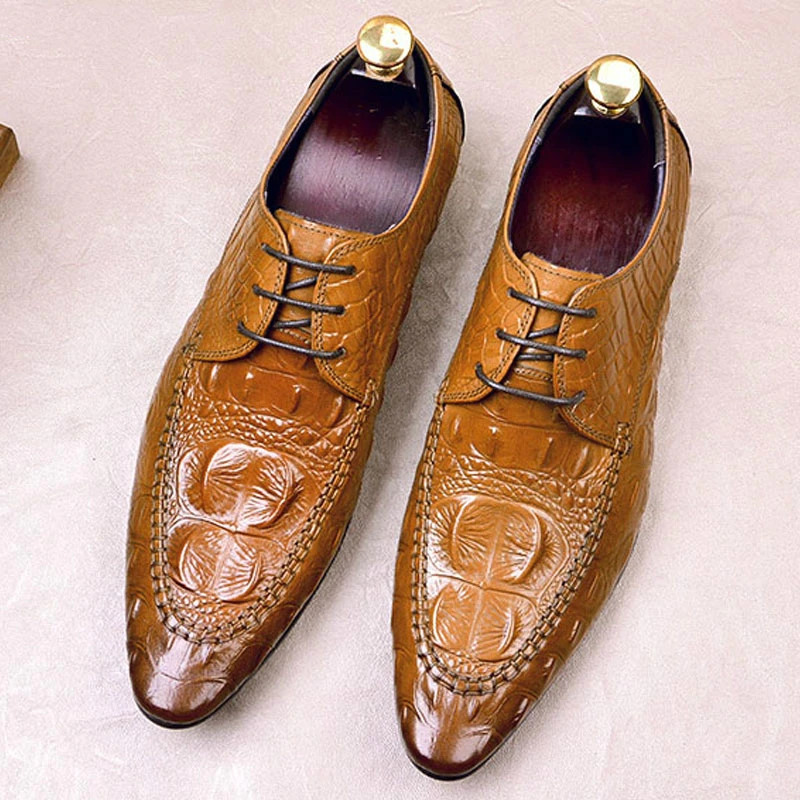 Мужские Туфли под платье 2020 Формальные туфли из натуральной кожи с узором