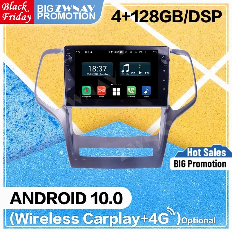 

128G DSP Carplay Android 10 экран плеер для Jeep Grand Cherokee 2008 2009 2010 2011 2012 2013 GPS радио аудио стерео головное устройство