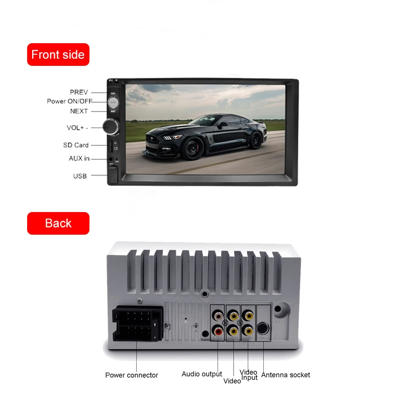 2Din Автомобильная Радио Bluetooth стерео Мультимедийный плеер авторадио MP3 MP5