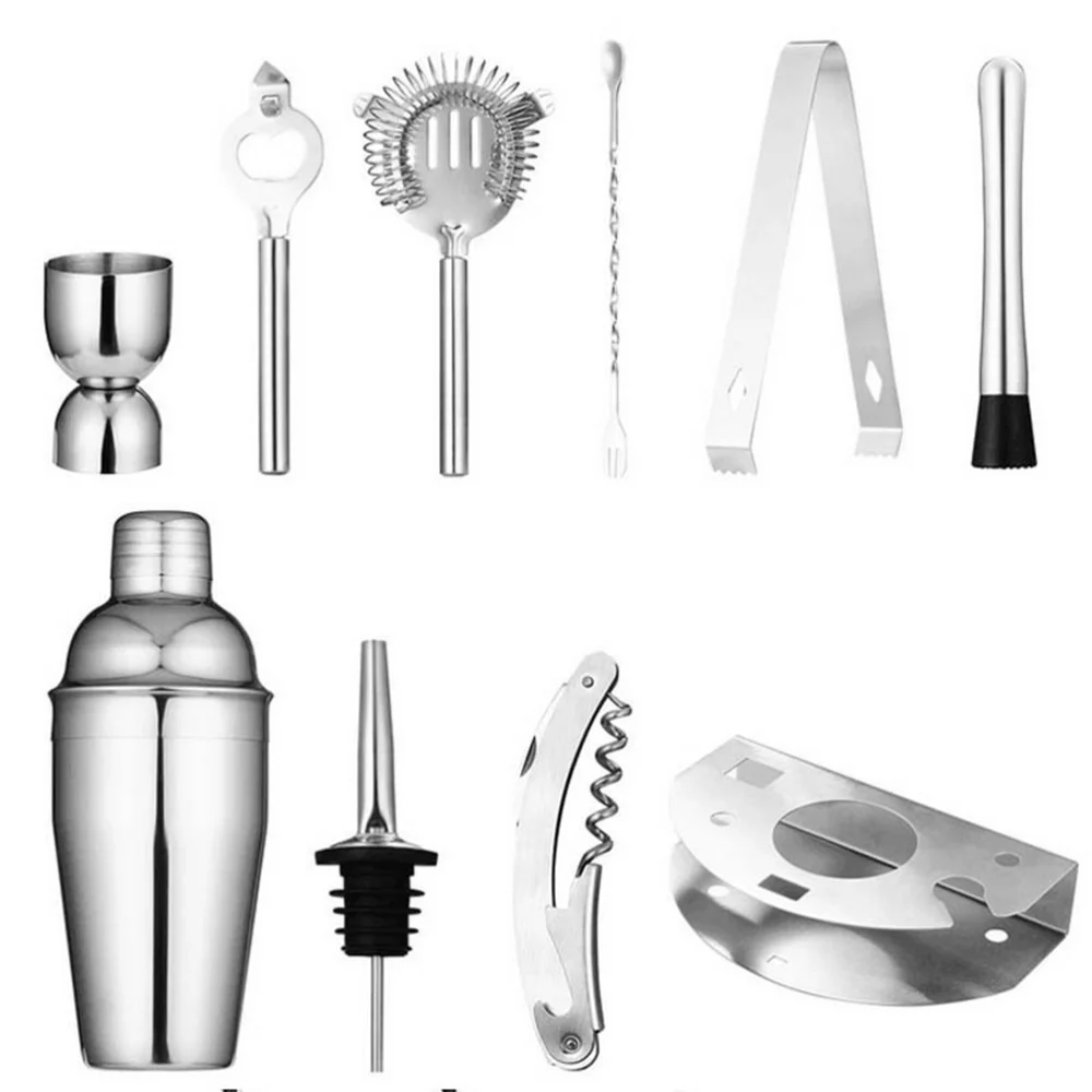 

12PCS Stainless Steel Cocktail Shaker Professional Bartender Tools Drink Mixer Kit for Bar Restaurant Cocktail Shaker Bar Access