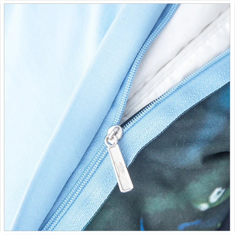 

Printing Anime 3pcs Bedding Set Blue Ocean Background Duvet Cover with Pillowcase and Bed Sheet Funnyy Ponyo 3D Single Size