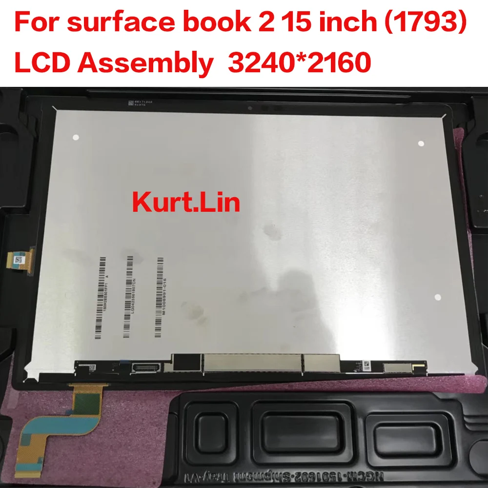 

Original For Microsoft Surface book 2 (15 inch) 1793 LCD Display touch screen digitizer Assembly LP150QD1-SPA1 3240*2160