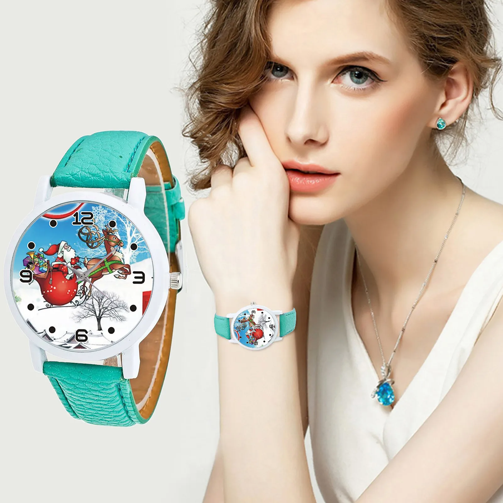 

Women High Quality Leather Band Analog Quartz Wrist Watches Luxury Waterproof Top Fashion Alloy Round Dial Casual Children Gift