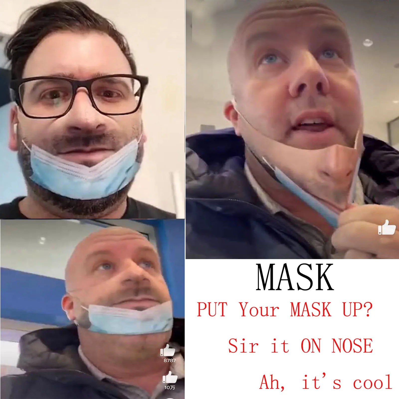 Маска для лица взрослых 3D креативная забавная хлопковая с принтом маски моющиеся