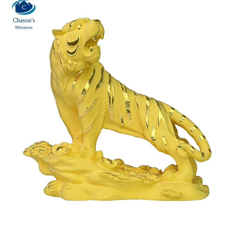 

Copper Gold-plated Tiger Figurine 2022 New Year Ornaments Home Decoration Room Vintage Decor Feng Shui Gifts car accessories