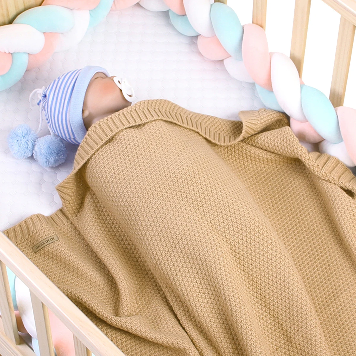 

Детское шерстяное одеяло, супермягкое трикотажное одеяло для новорожденных, пеленка для младенцев, постельное белье для ежемесячного ребе...
