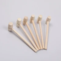 10 pieces mini wooden hammer toy 3d baking tools wood mallets for seafood lobster crab leather crafts jewelry crafts accessories