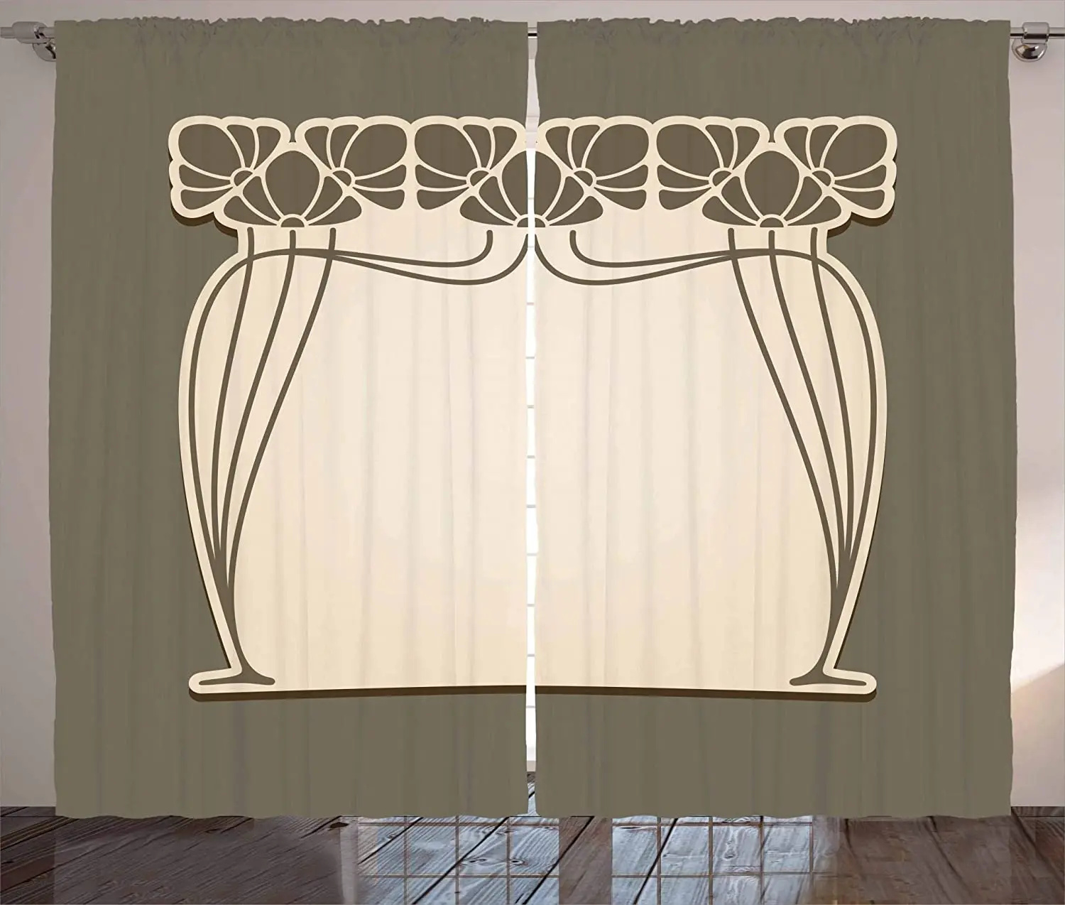 

Art Nouveau Blackout Curtains for Living Room Bedroom Kitchen Window Treatments Curtain Home Decoration Drapes