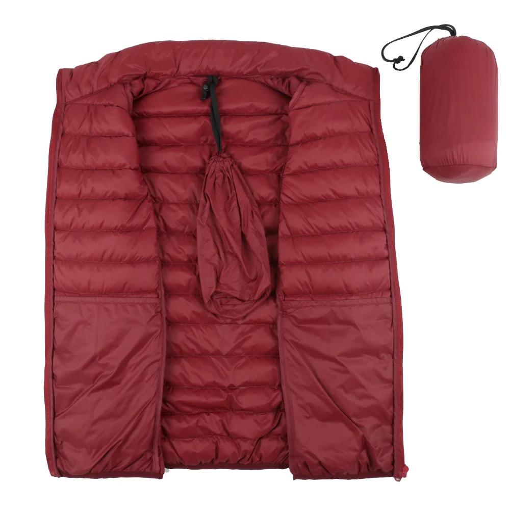 New Men Matte Duck Down Vest Sleeveless Light Weight Windbreaker Male Gilet Outwear