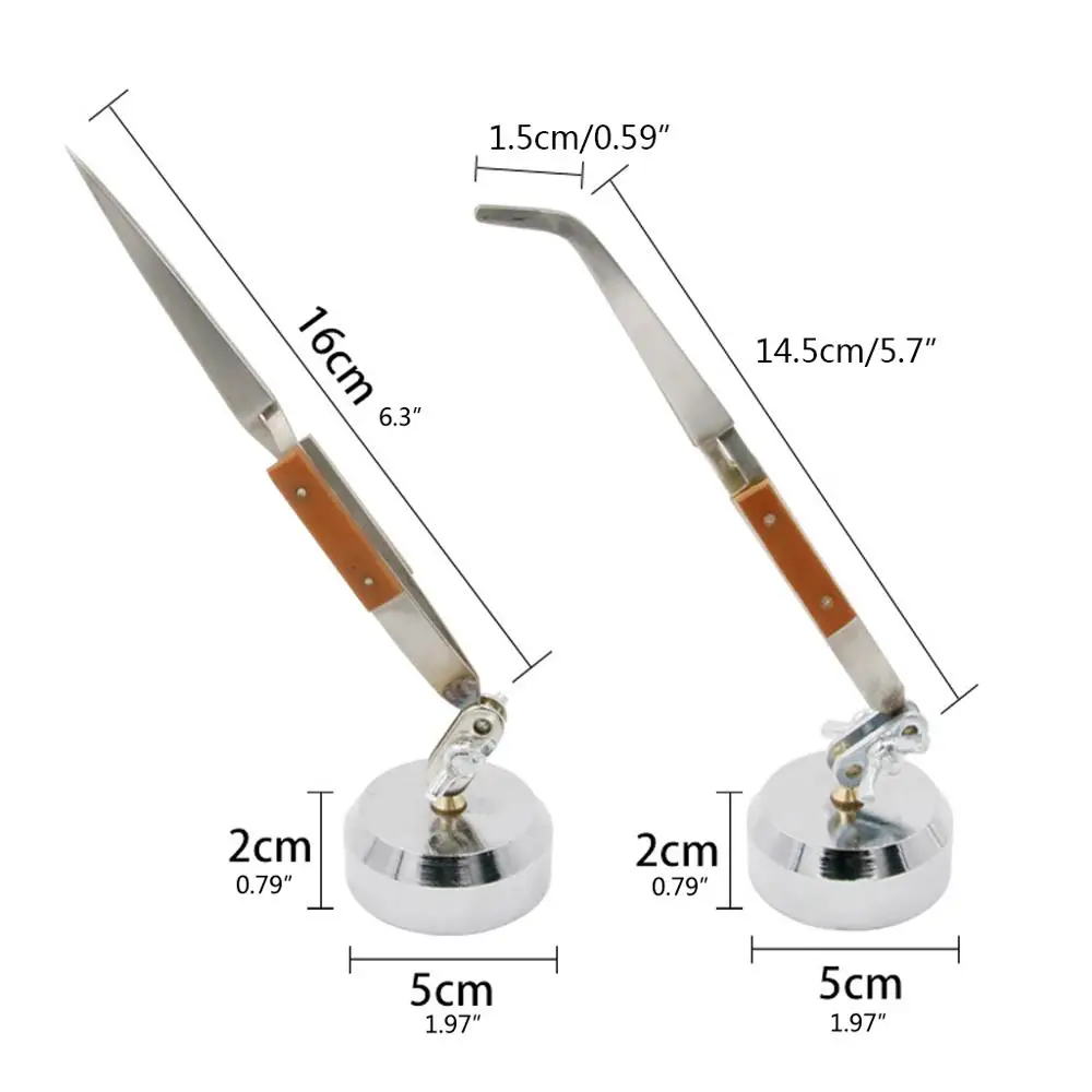 

Curved Tip Straight Tip Tweezers Cross Selflock Craft Tweezers With Universal Adjuster Jewelers Soldering Repair Tools