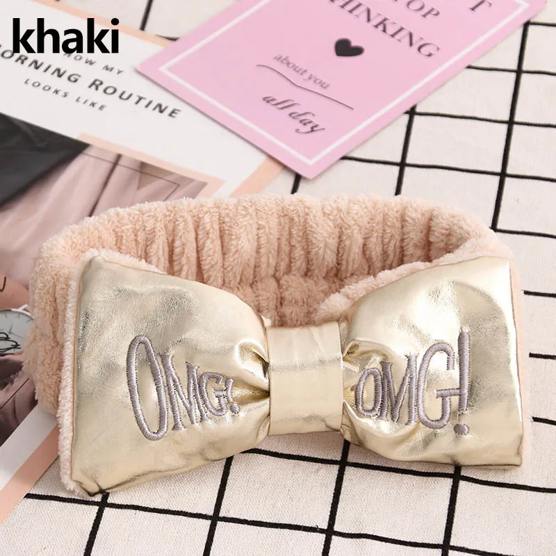 Вопрос: из искусственной кожи OMG письмо головная повязка с принтом для женщин