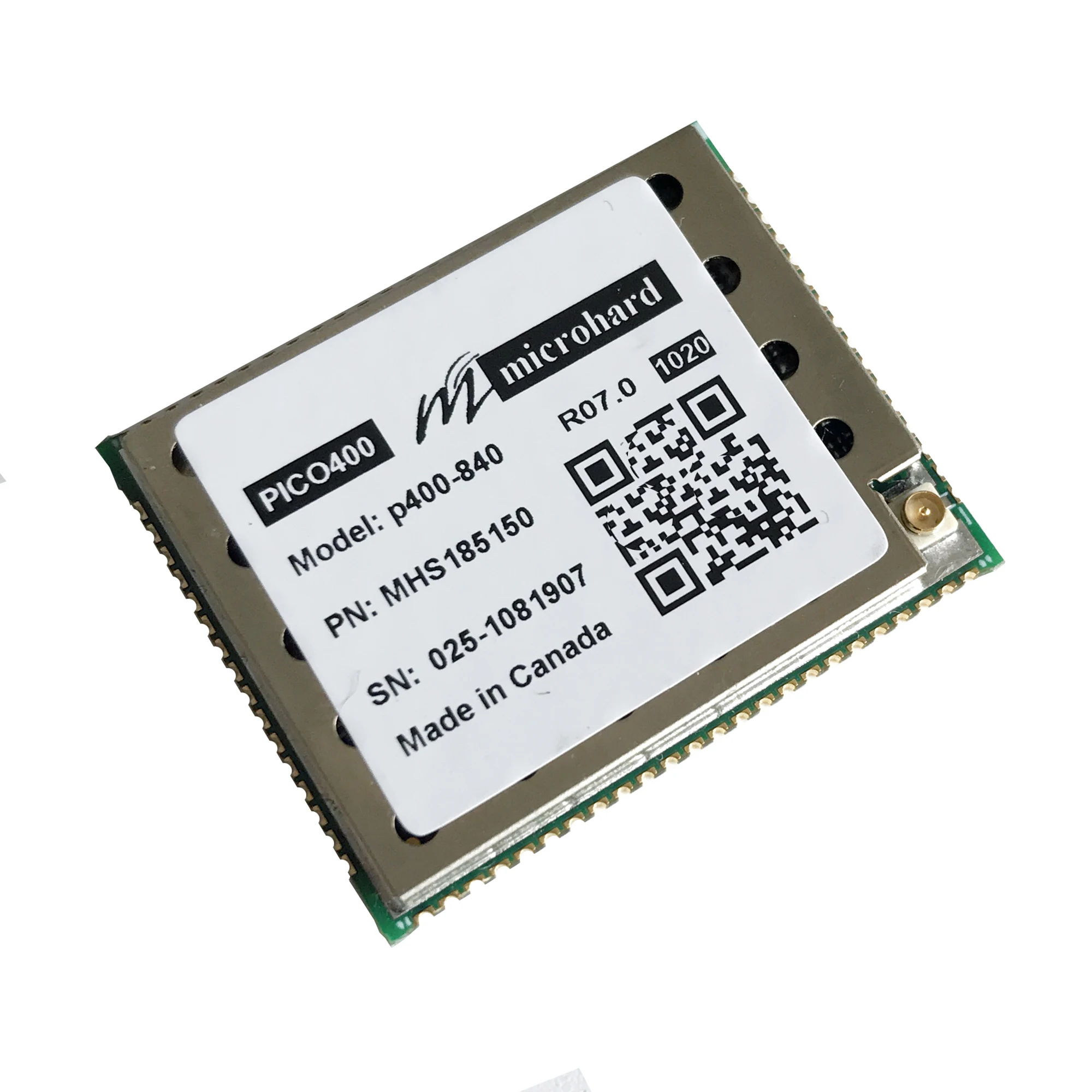 

Microhard P400-840 High-power Long-distance Wireless Transmission Module MHS185150 3.3V 5KHz 840MHz