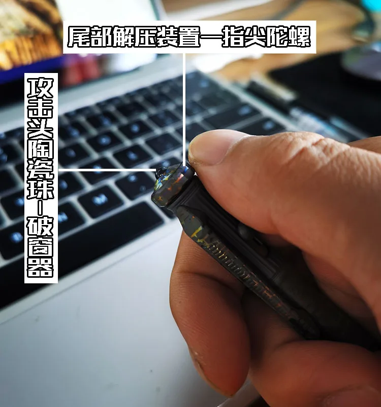 

MackWalker Titanium Alloy TI Bolt Action Pen Tactical Pen Self Defense Tools with ceramic beads head