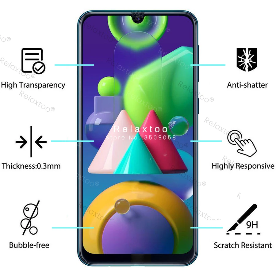 Защитный чехол 2 в 1 для samsung m21 Защитное стекло камеры galaxy 2020 с пленкой телефона