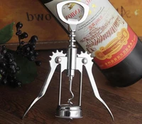 wine beer bottle opener stainless steel metal strong pressure wing corkscrew grape opener kitchen dining bar accesssorywholesale