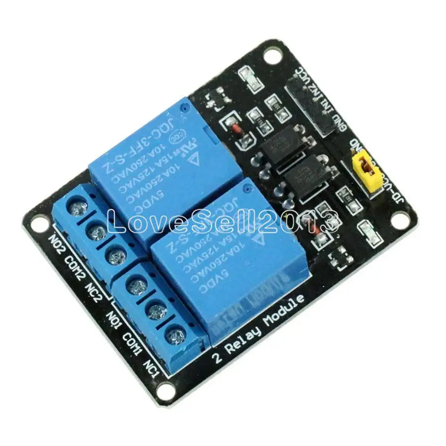 5 в два 2 канала релейный модуль с оптроном для PIC AVR DSP ARM Arduino Новый | Электроника