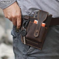 genuine leather belt waist bag for men outdoor portable multi function cellphone phone case tool holder pouch tactical holster