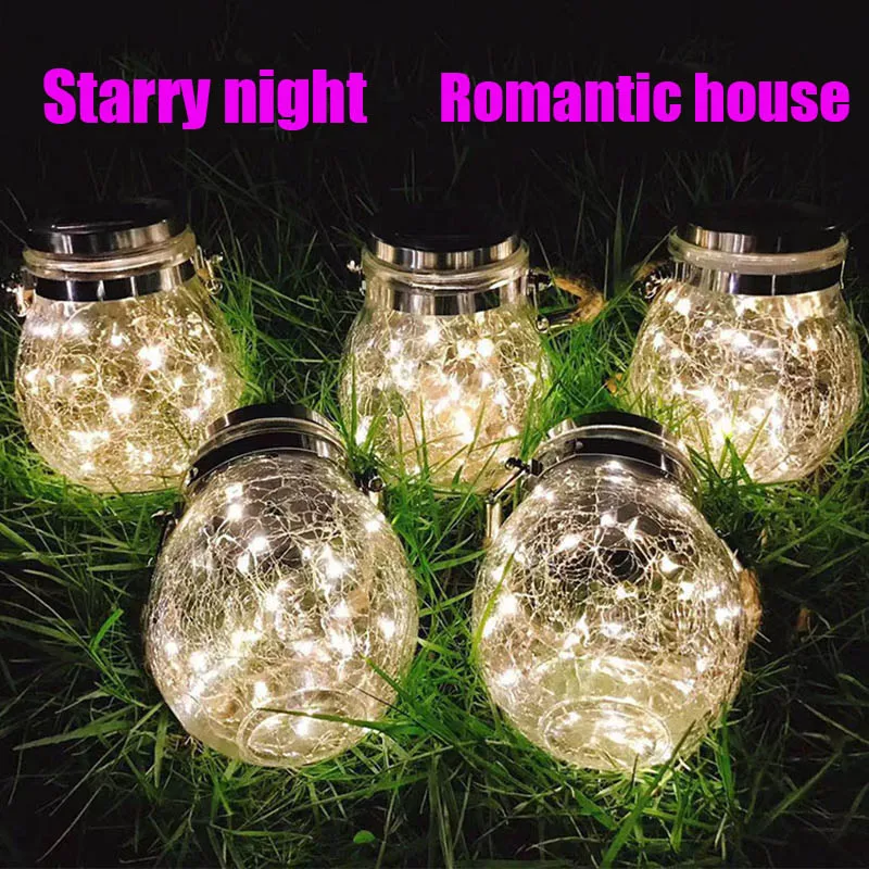 

Hot Outdoor Solar Light Waterproof Hanging Crack Texture Lawn Garden Decoration Lamp MVI-ing