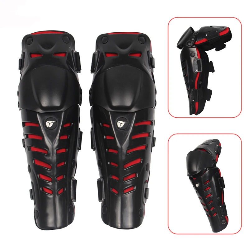 

Motorcycle Knee Pads Motocross Knee Protector Guard Moto Knee Protector Protective Gear Motorbike Ridng Knee Black Red -40