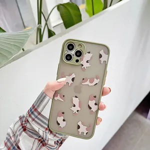 retro sweet cow print cat art kawaii japanese phone case for iphone 11 12 pro max xr xs max 7 8 plus 7plus case cute soft cover free global shipping