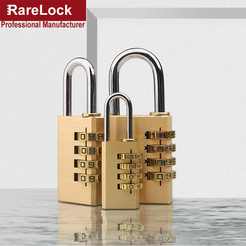 Mini Brass Combination Padlock Copper Password Lock for Warehouse Cabinet Bags Gym Locker Rarelock A | Обустройство дома