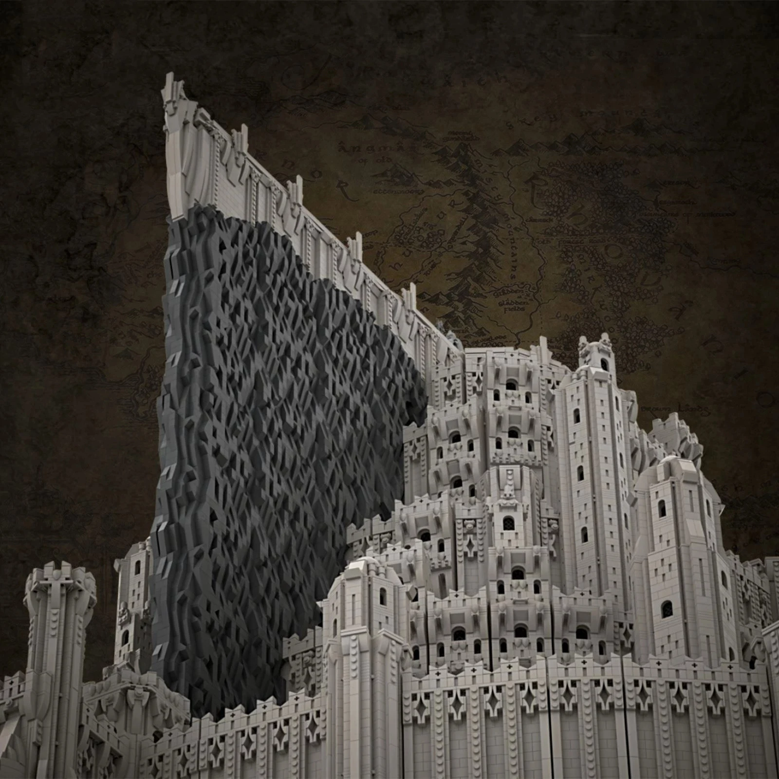 Bircklink городской дом из фильма Король Кольца Gondor порт минатрита замок уличный вид