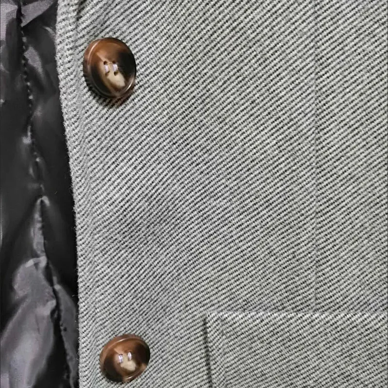 Новинка 2021 модный шерстяной Блейзер куртка Женский весенне-осенний кофейный