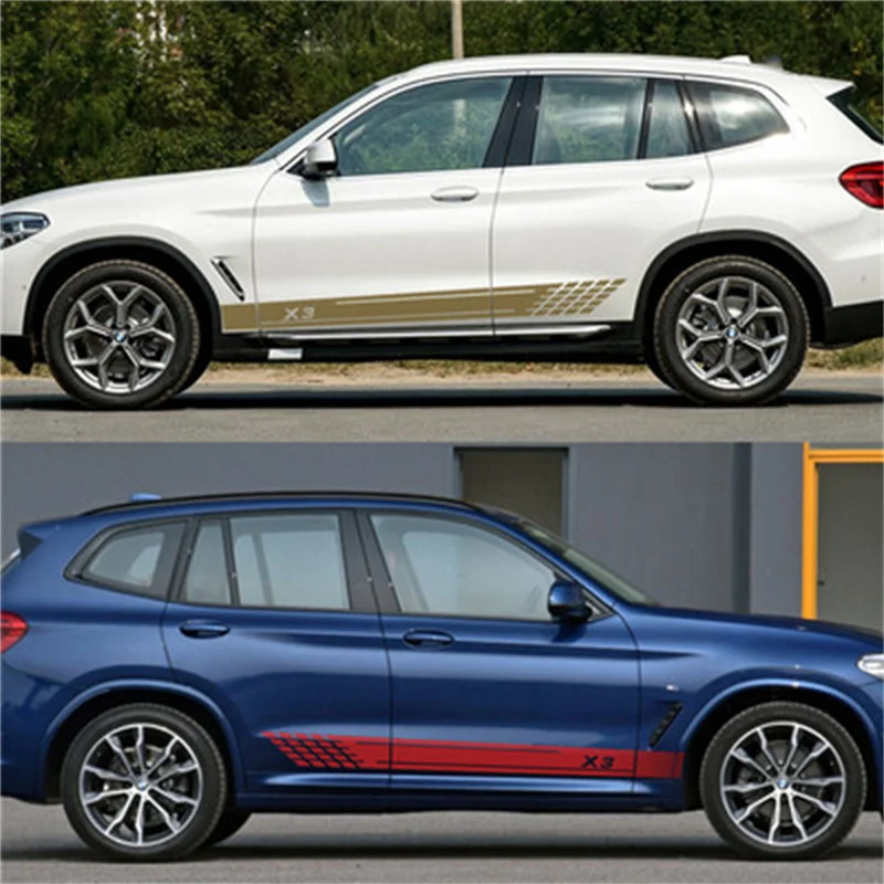 

Автомобильные наклейки для BMW X3, X6, X1, конкурентная Автомобильная Талия, боковая юбка, боковые наклейки на двери автомобиля, аксессуары, вини...