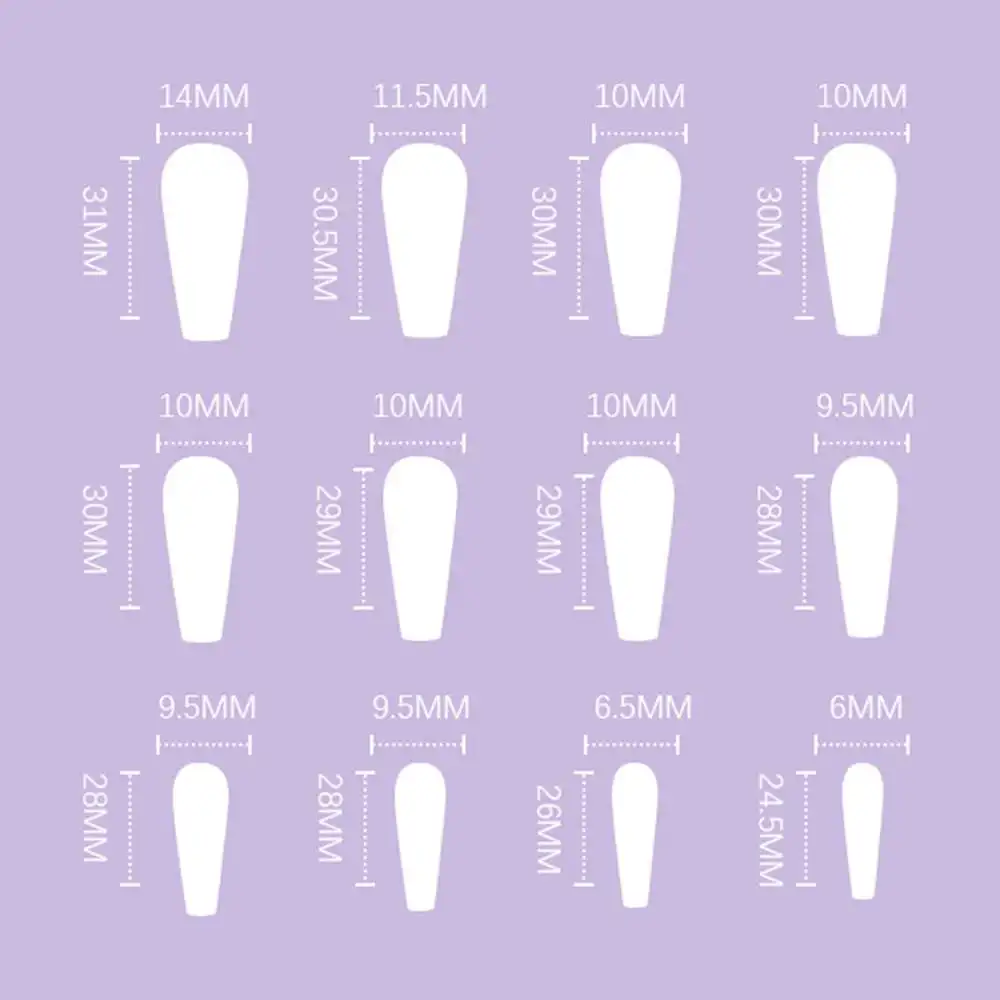 

Short Coffin False Nail Full Style Nail Tips With Blue Sky Cloud Fake Nail 24pcs