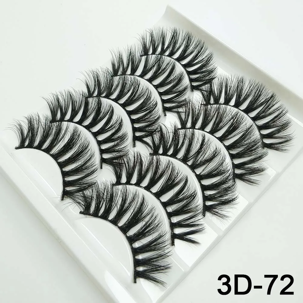 5 пар норковых ресниц натуральные/толстые 3D Искусственные ресницы натуральные накладные ресницы ручной работы инструмент для макияжа накладные ресницы