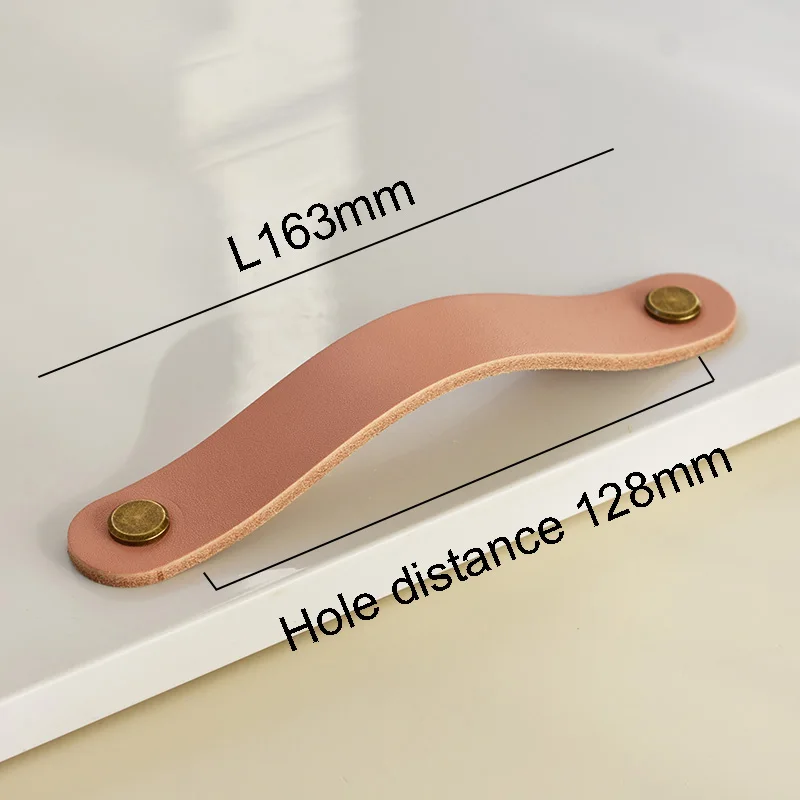 

Розовая кожаная ручка в скандинавском стиле, мебельный ящик, шкаф, дверные ручки кухонного шкафа, ручки для детской комнаты, шкафа