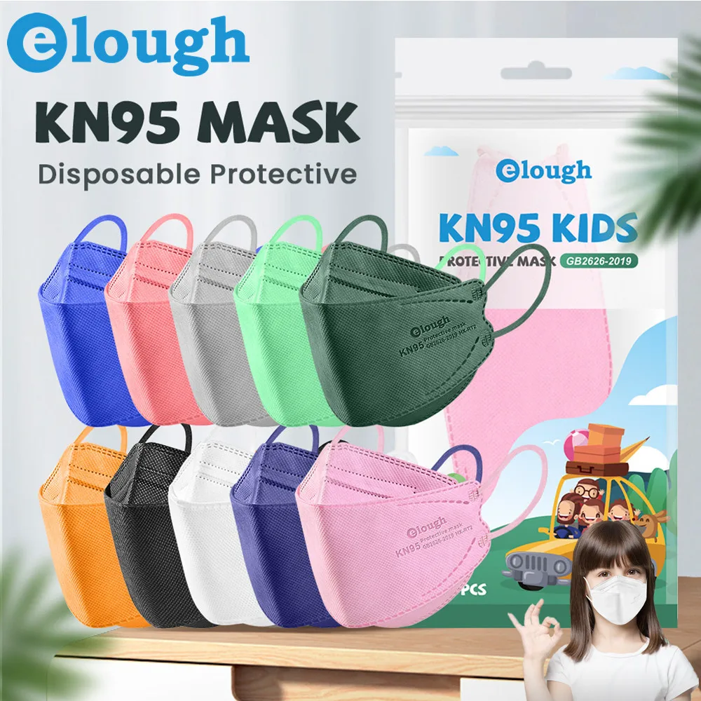 Детские маски Elough FPP2 многослойные с сертификатом CE FFP2 4 слоя KN95|Маски| |