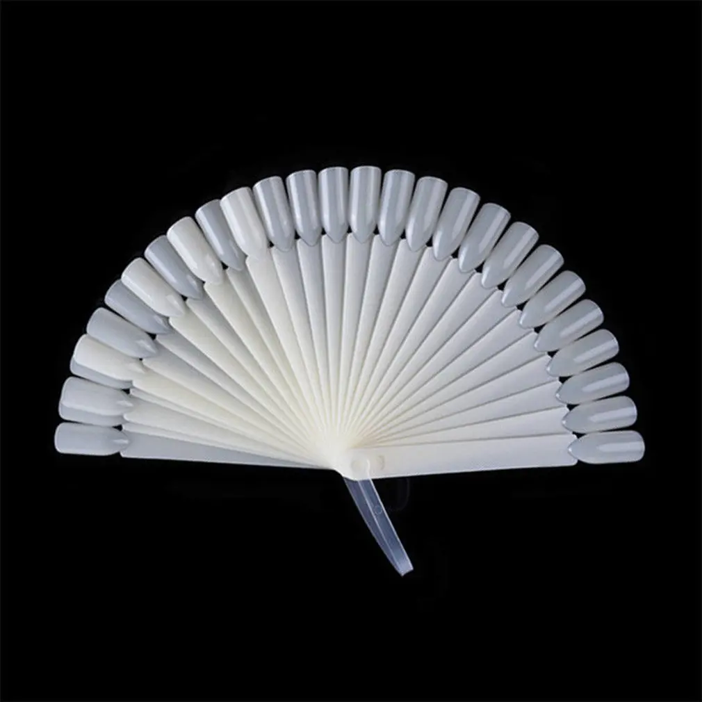 

1Set False Nail Tips Nature Clear Black Fan Finger Full Card Nail Art Display Practice Acrylic UV Gel Polish Tool Manicure