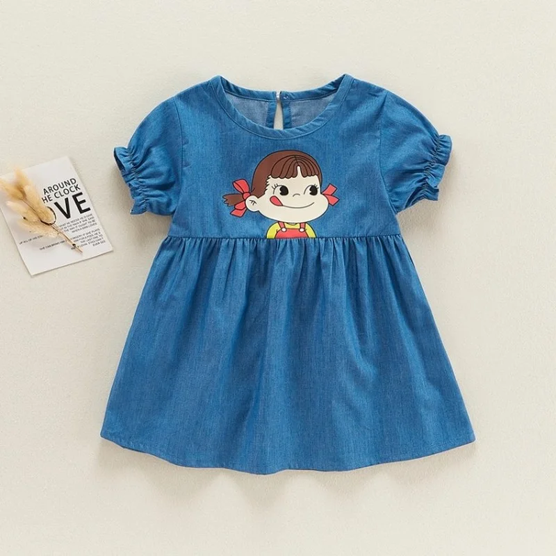 

Denim Rompers for Boy and Dress for Girl Fashion Cartoon Print Baby Bodysuit Twin Outfits Cute Clothing for Newborns Baby Things