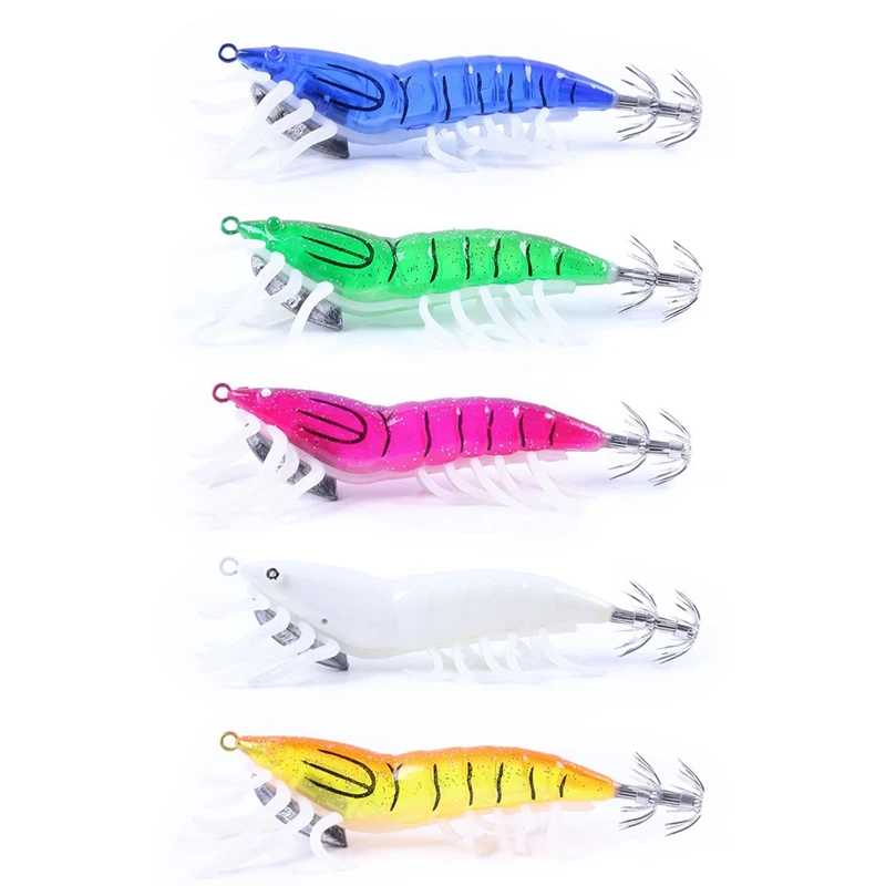 5 шт./компл. искусственные приманки реалистичные креветки Форма ночной