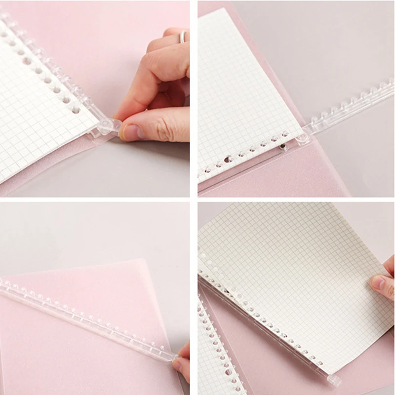 

Simple And Transparent A5/B5 Horizontal Line Grid Loose-leaf Notebook Detachable Paper Horizontal Line Grid Stationery