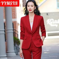 2022 autumn and winter womens suit high quality professional wear temperament ladies pants suit two piece office work clothes